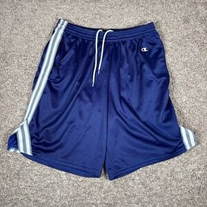 Champion Mesh Shorts Athletic Gym Activewear Striped Purple Mens Size M